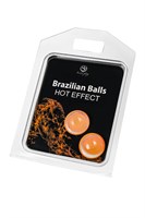 Набор из 2 шариков с массажным маслом Brazilian Balls с разогревающим эффектом 484646 - фото 69789