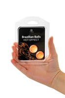 Набор из 2 шариков с массажным маслом Brazilian Balls с разогревающим эффектом 484646 - фото 69791