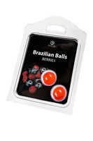 Набор из 2 шариков с массажным маслом Brazilian Balls с ароматом ягод 484647 - фото 69794