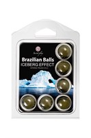 Набор из 6 шариков с массажным маслом Brazilian Balls с ледяным эффектом 484938 - фото 277977