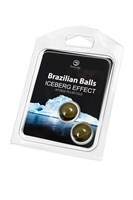 Набор из 2 шариков с массажным маслом Brazilian Balls с ледяным эффектом 484941 - фото 69814