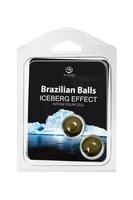 Набор из 2 шариков с массажным маслом Brazilian Balls с ледяным эффектом 484941 - фото 805752