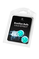 Набор из 2 шариков с массажным маслом Brazilian Balls с охлаждающим эффектом 484942 - фото 69819