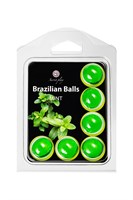 Набор из 6 шариков с массажным маслом Brazilian Balls с ароматом мяты 485050 - фото 805772