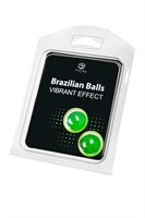 Набор из 2 шариков с массажным маслом Brazilian Balls с эффектом вибрации 485051 - фото 69839