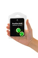 Набор из 2 шариков с массажным маслом Brazilian Balls с эффектом вибрации 485051 - фото 69840