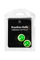 Набор из 2 шариков с массажным маслом Brazilian Balls с эффектом вибрации 485051 - фото 805777