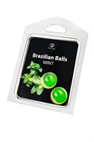 Набор из 2 шариков с массажным маслом Brazilian Balls с ароматом мяты 485052 - фото 69844