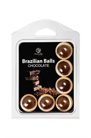 Набор из 6 шариков с массажным маслом Brazilian Balls с ароматом шоколада 485312 - фото 805813