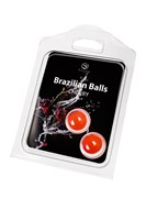 Набор из 2 шариков с массажным маслом Brazilian Balls с ароматом вишни 485314 - фото 69885