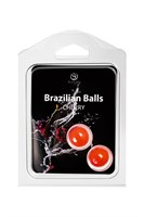 Набор из 2 шариков с массажным маслом Brazilian Balls с ароматом вишни 485314 - фото 805823