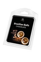 Набор из 2 шариков с массажным маслом Brazilian Balls с ароматом шоколада 485315 - фото 21861