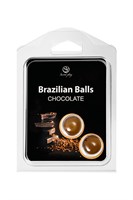 Набор из 2 шариков с массажным маслом Brazilian Balls с ароматом шоколада 485315 - фото 278068