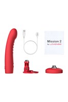 Красный вибратор Mission 2 с технологией Touch-Sense - 20 см. 485597 - фото 72454