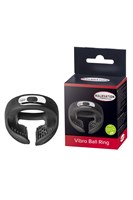 Черное эрекционное виброкольцо для пениса и мошонки Vibro Ball Ring 485735 - фото 70740