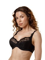 Бюстгальтер со сшивной чашкой из эластичного кружева 486687