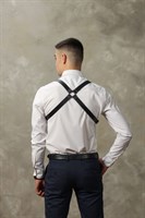 Черная мужская кожаная портупея №4 488451