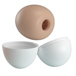 Бежевый мастурбатор-яйцо Pleasure Egg II 489549 - фото 74028