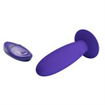 Фиолетовый анальный вибростимулятор Remote Control Vibrating Plug Youth - 11 см. 489692 - фото 56536