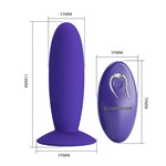 Фиолетовый анальный вибростимулятор Remote Control Vibrating Plug Youth - 11 см. 489692 - фото 56538