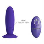 Фиолетовый анальный вибростимулятор Remote Control Vibrating Plug Youth - 11 см. 489692 - фото 56539