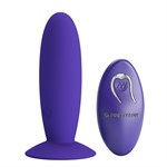 Фиолетовый анальный вибростимулятор Remote Control Vibrating Plug Youth - 11 см. 489692 - фото 56534