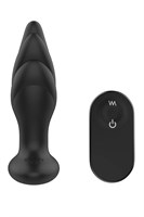 Черная анальная вибропробка Angelina Remote Rotating Plug - 14 см. 489962