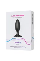 Черная анальная втулка LOVENSE Hush 2 (M) - 13,5 см. 490456 - фото 76433