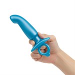 Голубая анальная пробка для массажа простаты Hither Silicone Prostate Plug - 14,3 см. 490682 - фото 75834