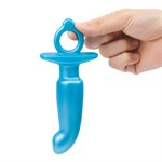 Голубая анальная пробка для массажа простаты Hither Silicone Prostate Plug - 14,3 см. 490682 - фото 75836