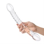 Двусторонний стеклянный фаллоимитатор 12’’ Girthy Double Trouble Glass Dildo - 30 см. 495806 - фото 31900