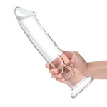 Большой стеклянный стимулятор 12’’ Glass Dildo With Veins & Flat Base - 28 см. 495808 - фото 31910