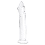 Большой стеклянный стимулятор 12’’ Glass Dildo With Veins & Flat Base - 28 см. 495808 - фото 816095