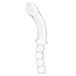 Стеклянный двусторонний фаллоимитатор 12,5’’ Girthy Double Sided Dong With Anal Bead Grip Handle - 32 см. 495811 - фото 816063