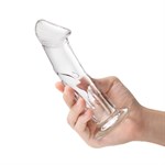 Прозрачный стеклянный фаллоимитатор 6’’ Glass Dildo With Veins & Flat Base - 15,2 см. 497486 - фото 76159