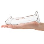 Прозрачный стеклянный фаллоимитатор 6’’ Glass Dildo With Veins & Flat Base - 15,2 см. 497486 - фото 76160