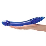 Синий двусторонний стеклянный стимулятор 11’’ Double-sided Glass Dildo For G-Spot P-Spot Stimulation - 28 см. 497487 - фото 76165