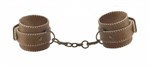 Кожаные наручники OUCH! Brown  - фото 146428