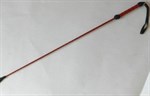 Короткий красный плетеный стек с наконечником-ладошкой - 70 см. - фото 1359999