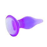 Фиолетовая анальная пробка с утонченным кончиком - 13,8 см. - фото 146491