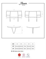 Сексуальный широкий пояс для чулок Miamor с трусиками-стринг в комплекте - фото 196088