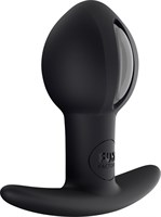 Чёрно-серый анальный стимулятор B-BALL UNO - 7,3 см. - фото 184386