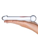 Стеклянный дилдо с реалистичной головкой - 17,8 см. 50495