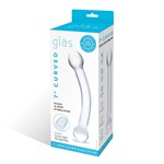 Прозрачный стеклянный фаллос для стимуляции точки G Curved Glass - 17 см. 50496