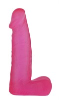 Розовый фаллоимитатор средних размеров XSKIN 6 PVC DONG - 15 см. - фото 146685