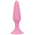 Розовая анальная пробка BEAUTIFUL BEHIND SILICONE BUTT PLUG - 11,4 см. - фото 1392131