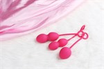 Набор розовых вагинальных шариков Nova Ball со смещенным центром тяжести - фото 76583