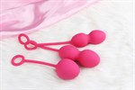 Набор розовых вагинальных шариков Nova Ball со смещенным центром тяжести - фото 146721