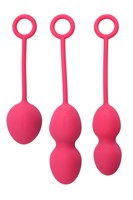 Набор розовых вагинальных шариков Nova Ball со смещенным центром тяжести - фото 146719