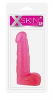 Розовый фаллоимитатор XSKIN 6 PVC DONG - 15,2 см. - фото 1158421